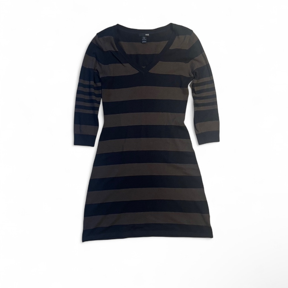 Black and Brown Striped Dress